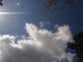 Bright cloudy blue skies overhead during the day 8 Royalty Free Stock Photo