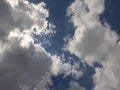 Bright cloudy blue skies overhead during the day 1 Royalty Free Stock Photo