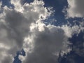 Bright cloudy blue skies overhead during the day 3 Royalty Free Stock Photo