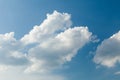 Bright cloudy sky background, blue atmosphere, ozone, oxygen, heaven