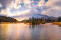 Autumn Sunrise Over Cascade Ponds Royalty Free Stock Photo