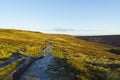 Bright, cold autumn morning in the Derbyshire Peak District