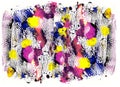 Bright color abstract painting in Mono Type style. Royalty Free Stock Photo