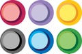 Bright color circle labels