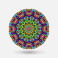 Bright color circular kaleidoscope pattern