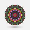 Bright color circular kaleidoscope pattern