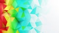 Bright color gradient polygonal surface abstract 3D render Royalty Free Stock Photo