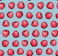 Apple fruits. Vector drawing pattern