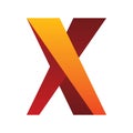 Bright color initial leter x logo design Royalty Free Stock Photo
