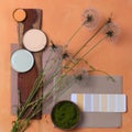 Color palette mood board for interior design and decor Royalty Free Stock Photo