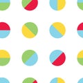 Bright colored balls vector seamless pattern