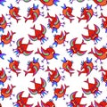 Seamless texture, pattern on a square background - birds