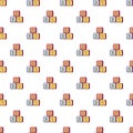 Bright colored bricks pattern seamless Royalty Free Stock Photo