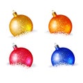 Bright colored Christmas balls Royalty Free Stock Photo