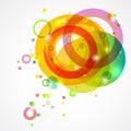 Bright colored circles on a white background