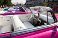 Bright Colored Classic cars in Havana Cuba