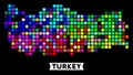 Colored Dot Turkey Map