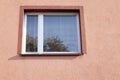 bright colored facade of house with the window in Poland