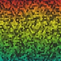 Bright colored honeycomb raindow background. Vector