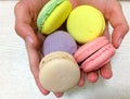 Bright colored macaroons Royalty Free Stock Photo