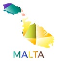 Bright colored Malta shape.