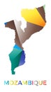 Bright colored Mozambique shape.