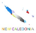 Bright colored New Caledonia shape.