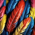 bright colored peacock feathers.bright feathers. Royalty Free Stock Photo