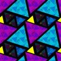 Bright colored polygons. abstract psychedelic background. seamless pattern. illustration Royalty Free Stock Photo