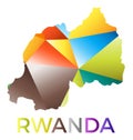 Bright colored Rwanda shape.