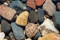 Bright colored sea pebbles Royalty Free Stock Photo