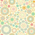 Bright colored seamless pattern with flowers Royalty Free Stock Photo