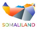 Bright colored Somaliland shape.