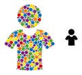 LGBT Colored Dotted Boy Icon Randomized Collage Royalty Free Stock Photo