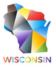 Bright colored Wisconsin shape.