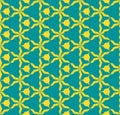 Bright colorful abstract geometric seamless pattern. Turquoise and yellow color Royalty Free Stock Photo