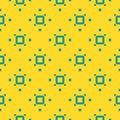 Bright colorful abstract geometric seamless pattern. Yellow and green color Royalty Free Stock Photo