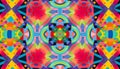 Bright colorful abstract kaleidoscopic pattern