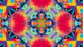 Bright colorful abstract kaleidoscopic pattern