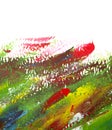 Bright colorful background of bright colorful lines of liquid paints.