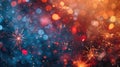 Bright and colorful background of fireworks exploding in a starry night sky, perfect for New Year's celebration Royalty Free Stock Photo