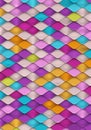 Bright Colorful Background with Fish Scale Texture. Vector Pattern with Squama Royalty Free Stock Photo