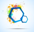 Bright colorful background with hexagons Royalty Free Stock Photo