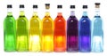 Bright colorful bottles