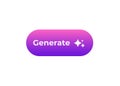 Bright colorful button with rounded shape and white text for digital user interface design
