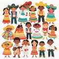 A bright and colorful Cincy de Mayo Illustration. Royalty Free Stock Photo