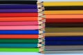 The bright and colorful colored pencils background Royalty Free Stock Photo