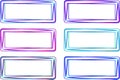 bright colorful creative abstract rectangular frames set vector