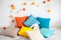 Bright colorful cushions Royalty Free Stock Photo