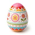 Colorful Easter egg isolated on white background Royalty Free Stock Photo
